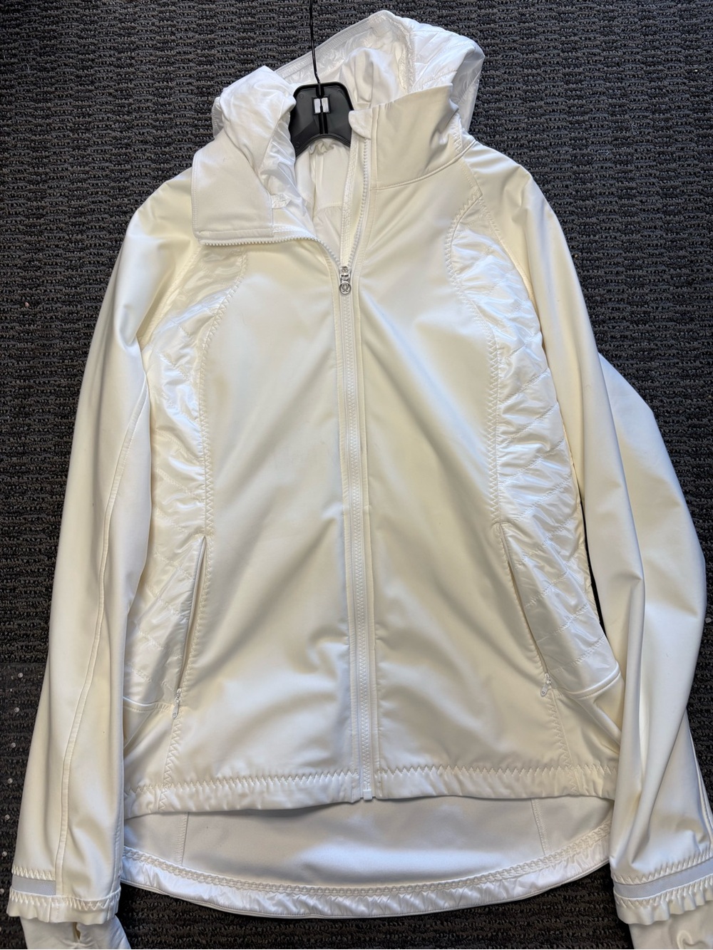 lululemon athletica White Hooded Zip-Up Ski Jacket